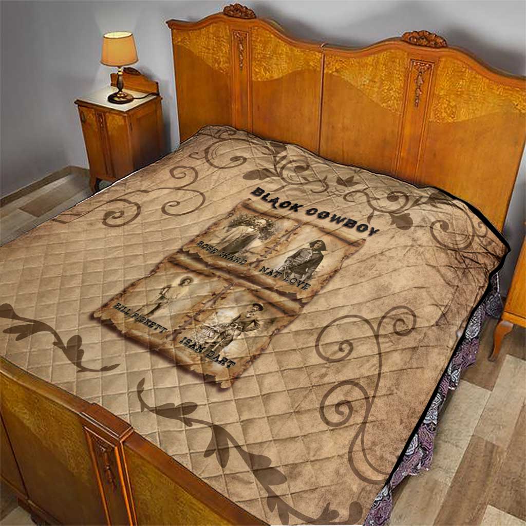 Black Cowboy Quilt Melanin Black History Western Grunge - Wonder Print Shop
