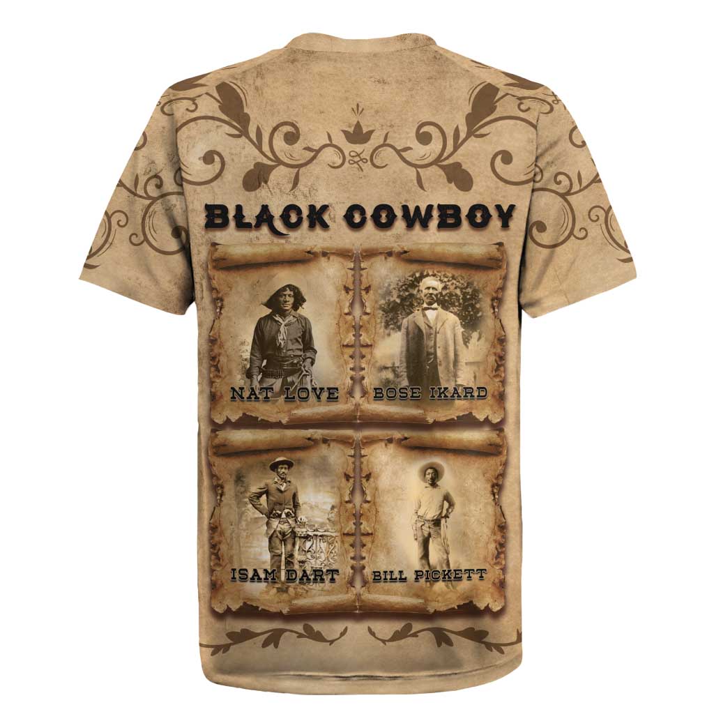 Black Cowboy Rugby Jersey Melanin Black History Western Grunge - Wonder Print Shop