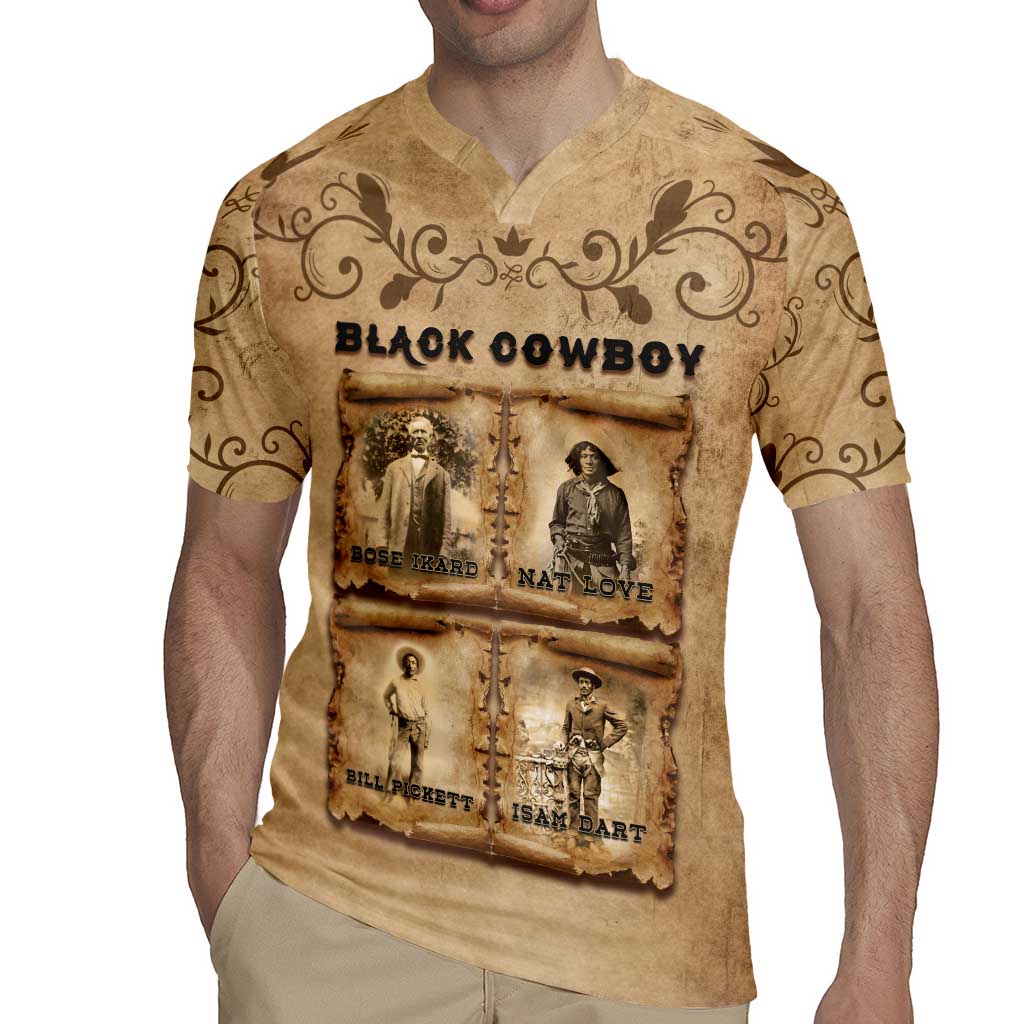 Black Cowboy Rugby Jersey Melanin Black History Western Grunge - Wonder Print Shop
