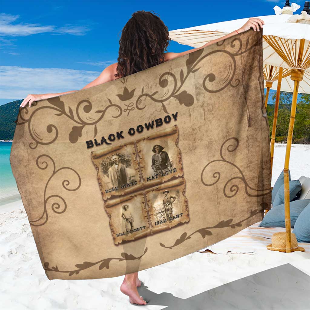 Black Cowboy Sarong Melanin Black History Western Grunge - Wonder Print Shop