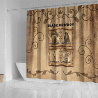 Black Cowboy Shower Curtain Melanin Black History Western Grunge - Wonder Print Shop