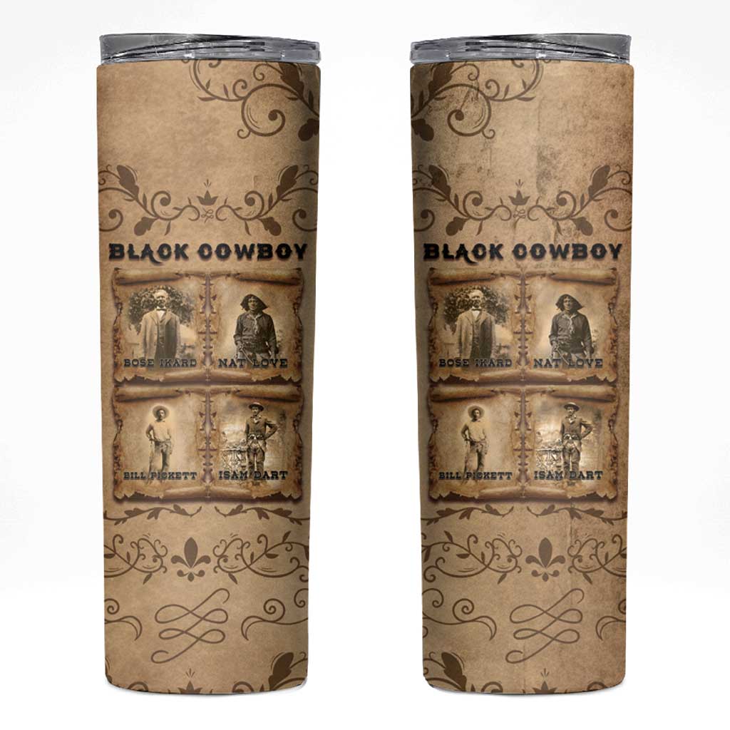 Black Cowboy Skinny Tumbler Melanin Black History Western Grunge - Wonder Print Shop