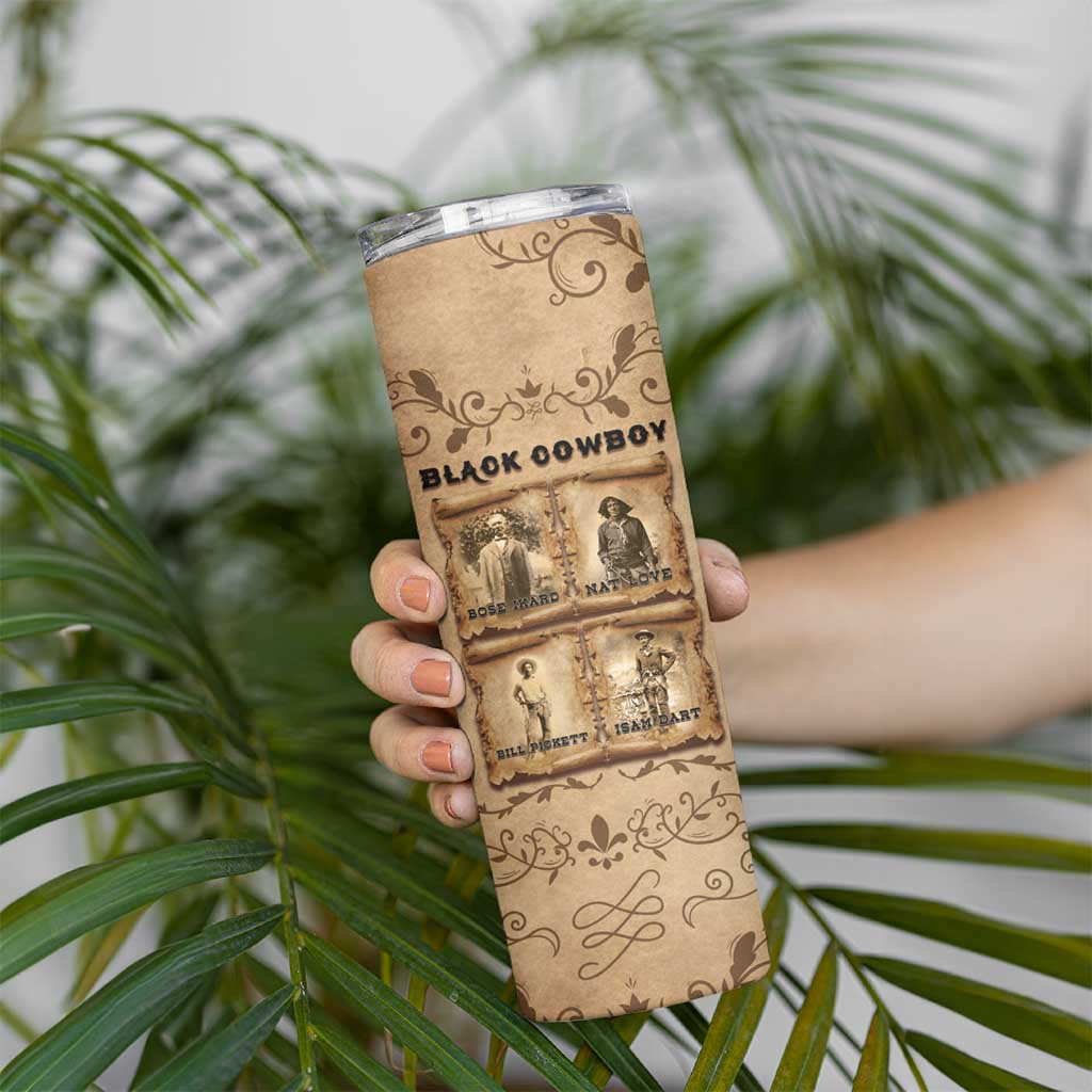 Black Cowboy Skinny Tumbler Melanin Black History Western Grunge - Wonder Print Shop
