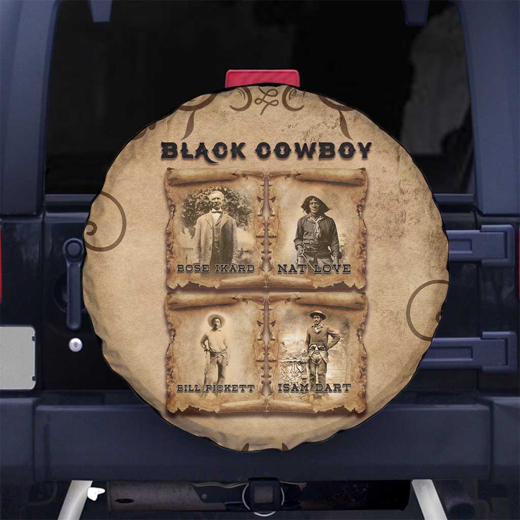 Black Cowboy Spare Tire Cover Melanin Black History Western Grunge - Wonder Print Shop