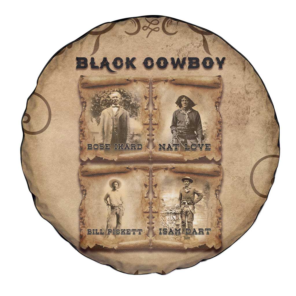 Black Cowboy Spare Tire Cover Melanin Black History Western Grunge - Wonder Print Shop