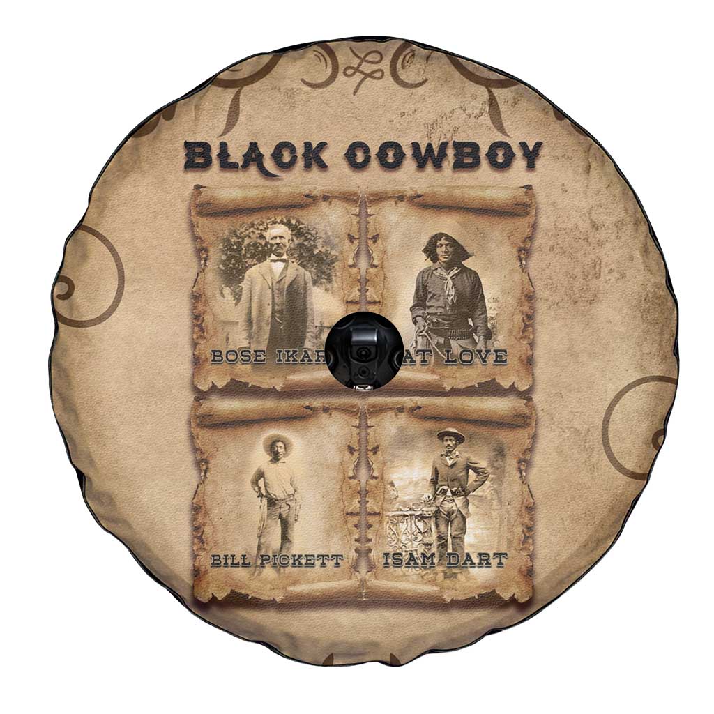 Black Cowboy Spare Tire Cover Melanin Black History Western Grunge - Wonder Print Shop
