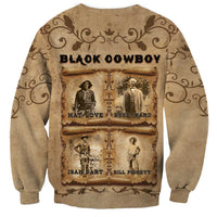 Black Cowboy Sweatshirt Melanin Black History Western Grunge - Wonder Print Shop