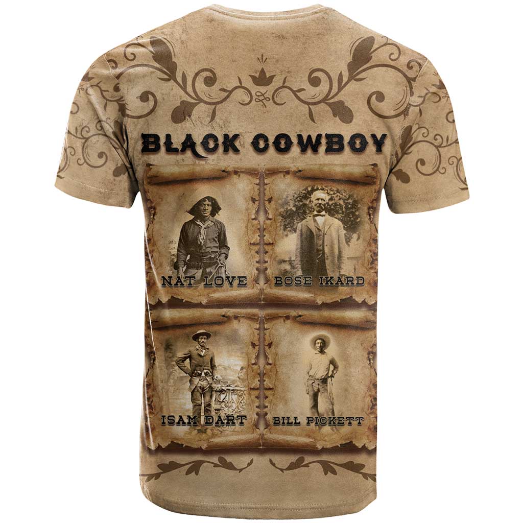 Black Cowboy T Shirt Melanin Black History Western Grunge - Wonder Print Shop