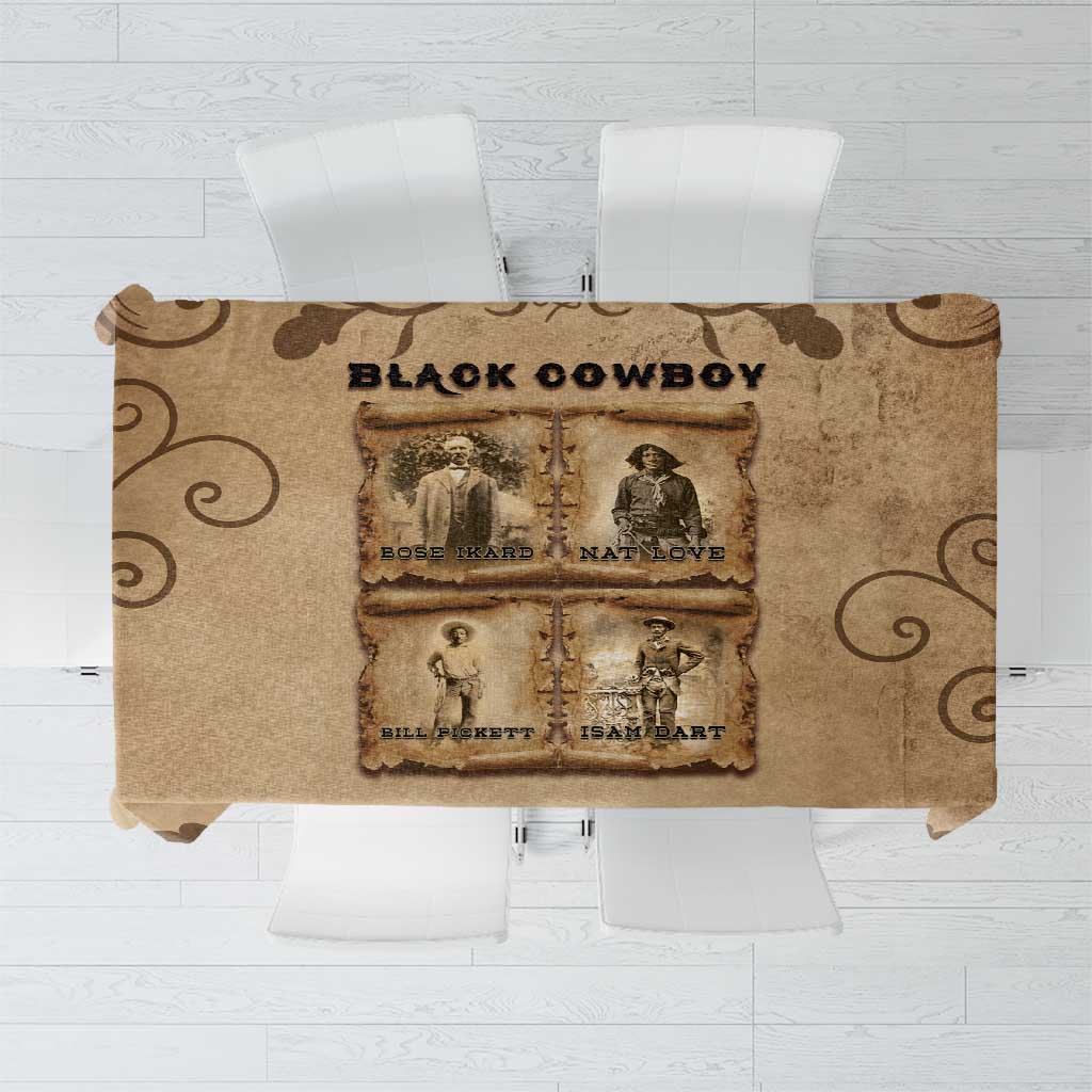 Black Cowboy Tablecloth Melanin Black History Western Grunge - Wonder Print Shop