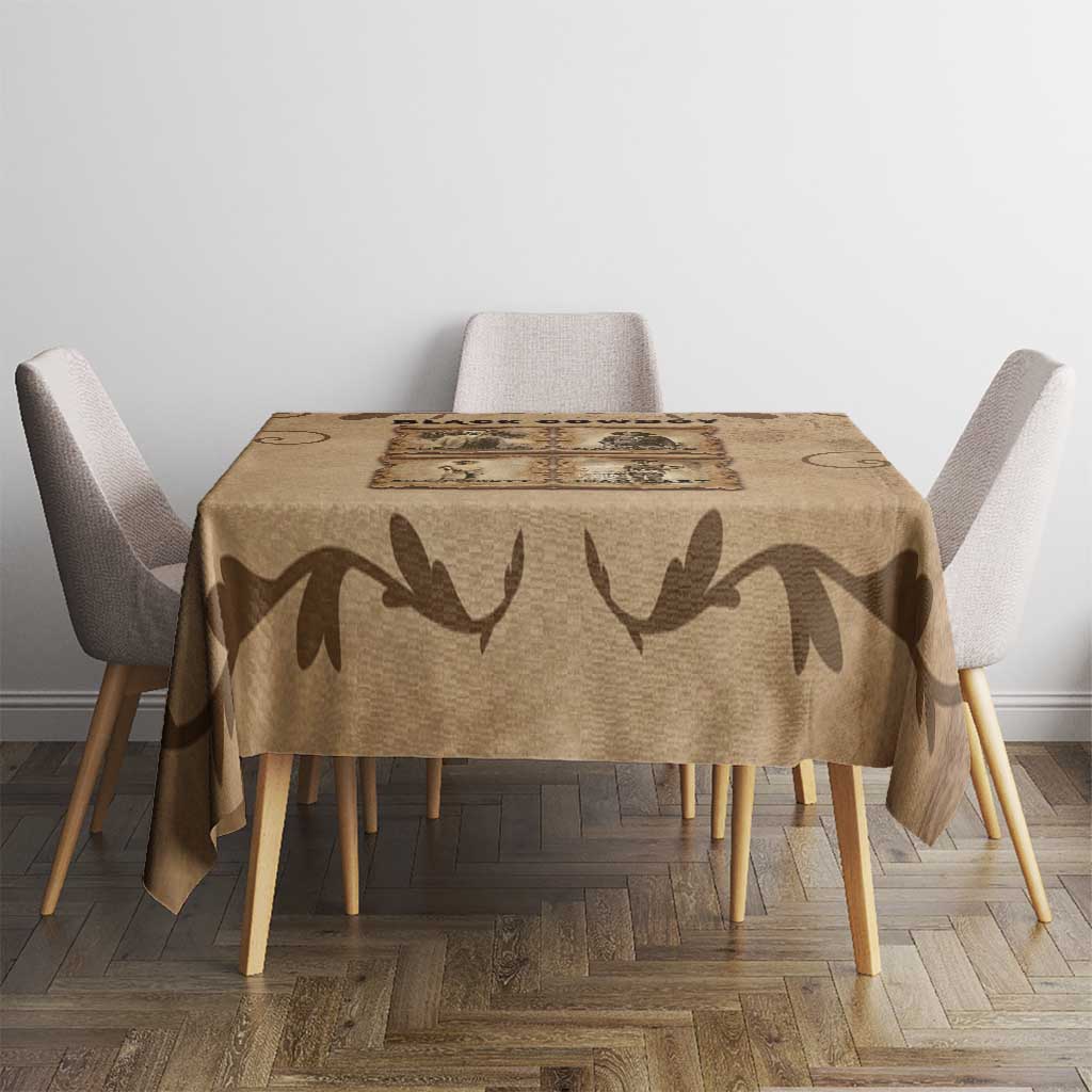 Black Cowboy Tablecloth Melanin Black History Western Grunge - Wonder Print Shop
