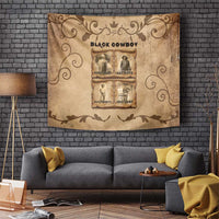 Black Cowboy Tapestry Melanin Black History Western Grunge - Wonder Print Shop