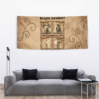 Black Cowboy Tapestry Melanin Black History Western Grunge - Wonder Print Shop