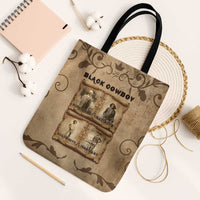 Black Cowboy Tote Bag Melanin Black History Western Grunge - Wonder Print Shop