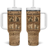 Black Cowboy Tumbler With Handle Melanin Black History Western Grunge - Wonder Print Shop