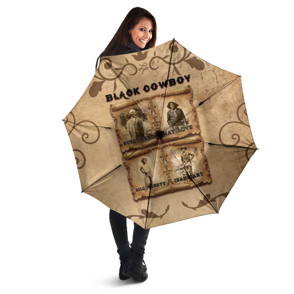 Black Cowboy Umbrella Melanin Black History Western Grunge - Wonder Print Shop