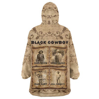 Black Cowboy Wearable Blanket Hoodie Melanin Black History Western Grunge - Wonder Print Shop