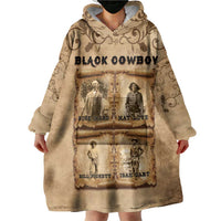 Black Cowboy Wearable Blanket Hoodie Melanin Black History Western Grunge - Wonder Print Shop
