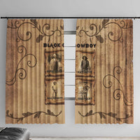 Black Cowboy Window Curtain Melanin Black History Western Grunge - Wonder Print Shop