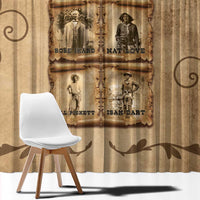 Black Cowboy Window Curtain Melanin Black History Western Grunge - Wonder Print Shop