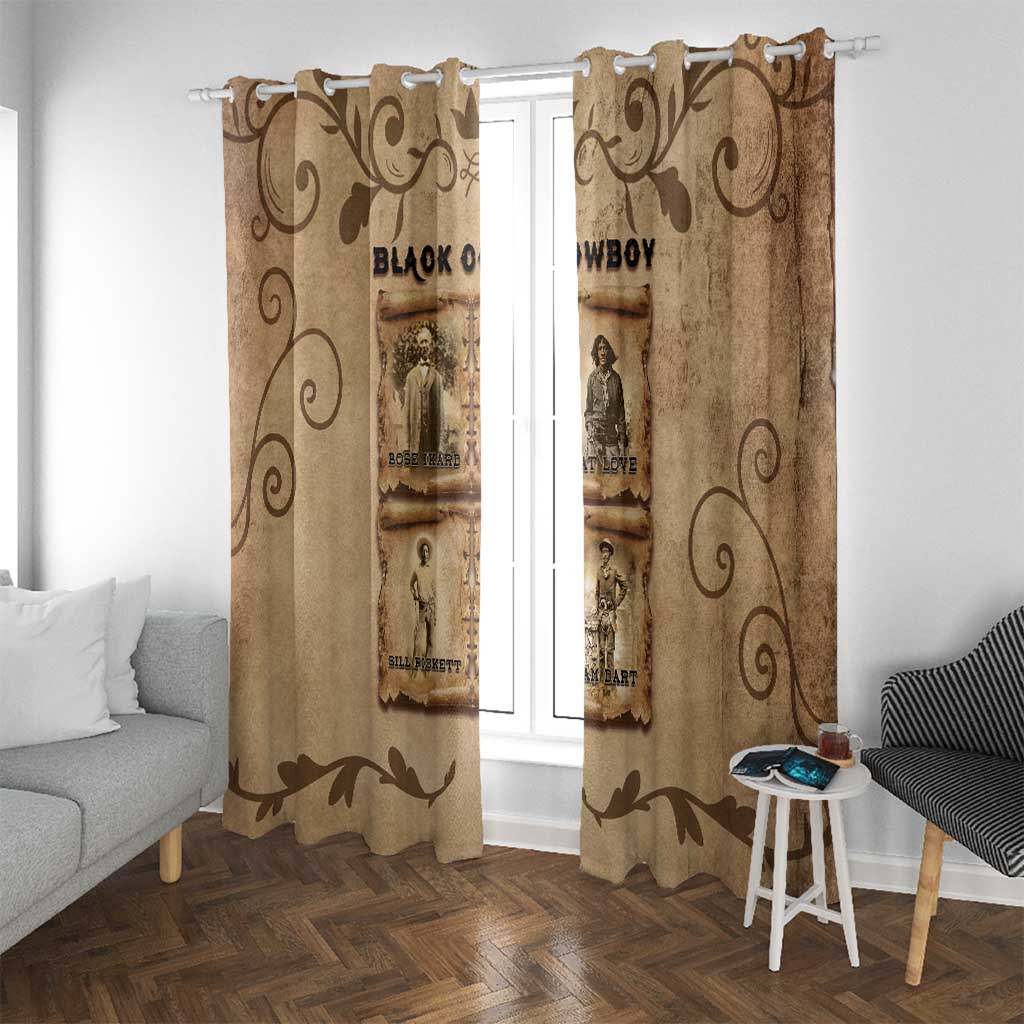 Black Cowboy Window Curtain Melanin Black History Western Grunge - Wonder Print Shop