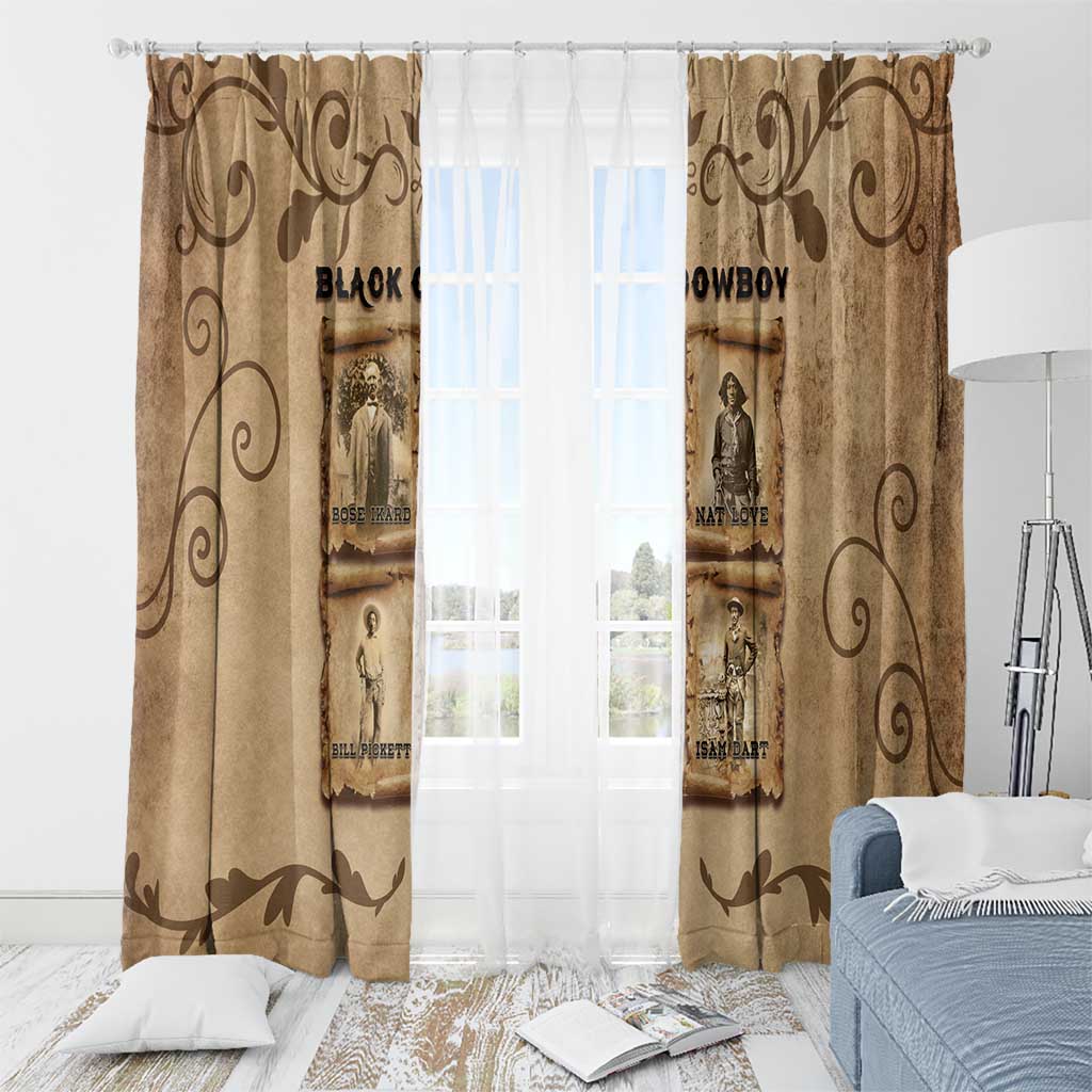 Black Cowboy Window Curtain Melanin Black History Western Grunge - Wonder Print Shop