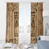 Black Cowboy Window Curtain Melanin Black History Western Grunge - Wonder Print Shop