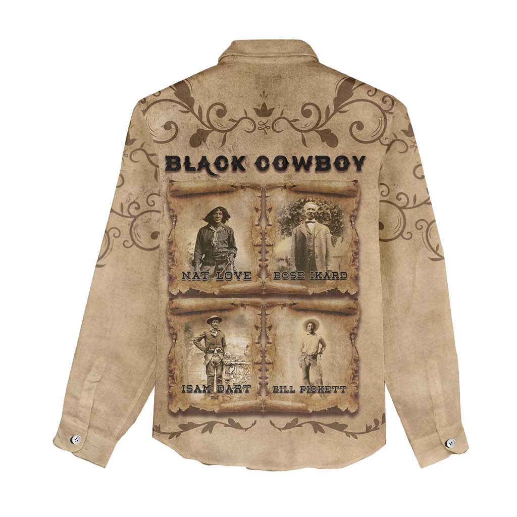 Black Cowboy Women Casual Shirt Melanin Black History Western Grunge - Wonder Print Shop