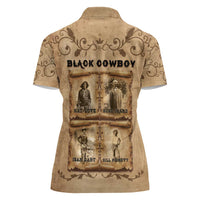 Black Cowboy Women Polo Shirt Melanin Black History Western Grunge - Wonder Print Shop