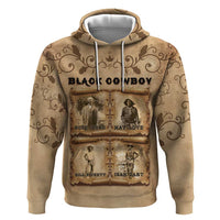 Black Cowboy Zip Hoodie Melanin Black History Western Grunge - Wonder Print Shop