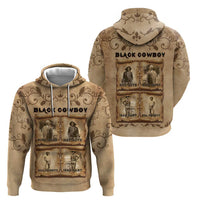 Black Cowboy Zip Hoodie Melanin Black History Western Grunge - Wonder Print Shop