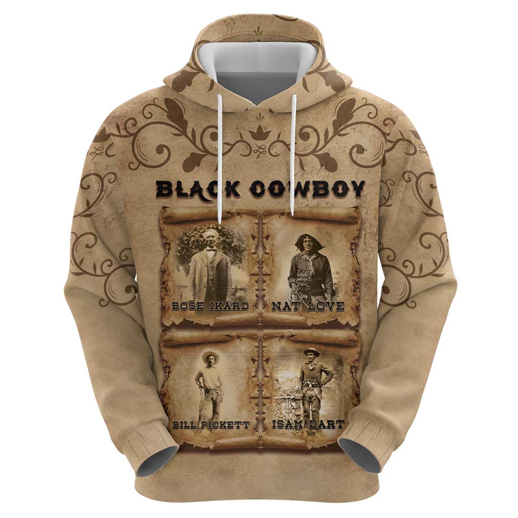 Black Cowboy Zip Hoodie Melanin Black History Western Grunge - Wonder Print Shop