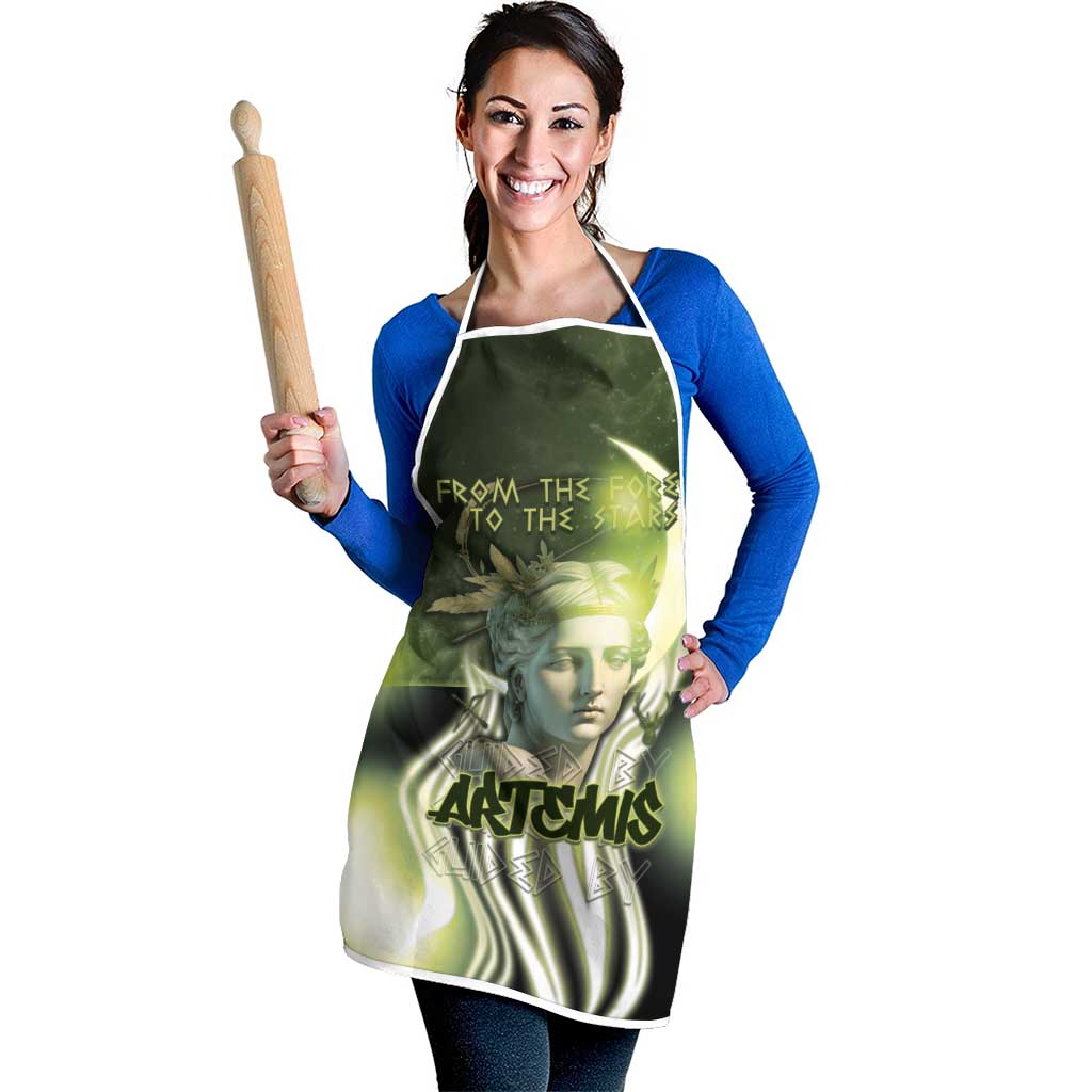 Ancient Greek Artemis Apron Goddess Of The Moon - Wonder Print Shop