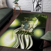Ancient Greek Artemis Area Rug Goddess Of The Moon - Wonder Print Shop