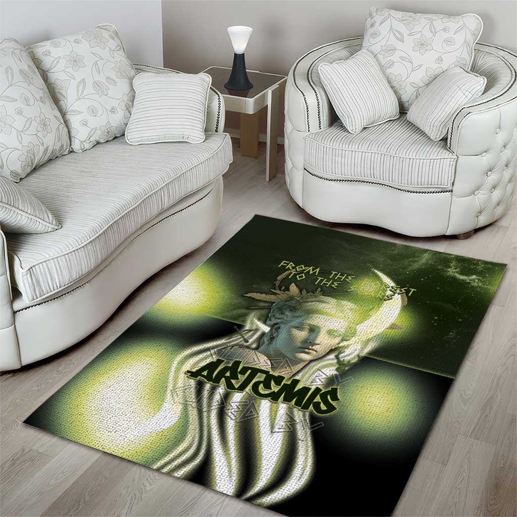 Ancient Greek Artemis Area Rug Goddess Of The Moon - Wonder Print Shop