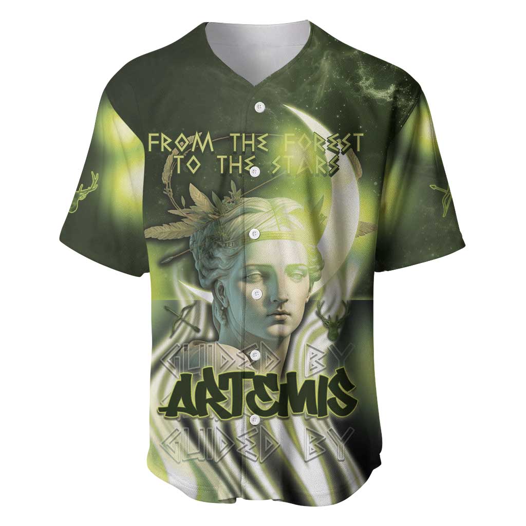 Ancient Greek Artemis Baseball Jersey Goddess Of The Moon - Wonder Print Shop