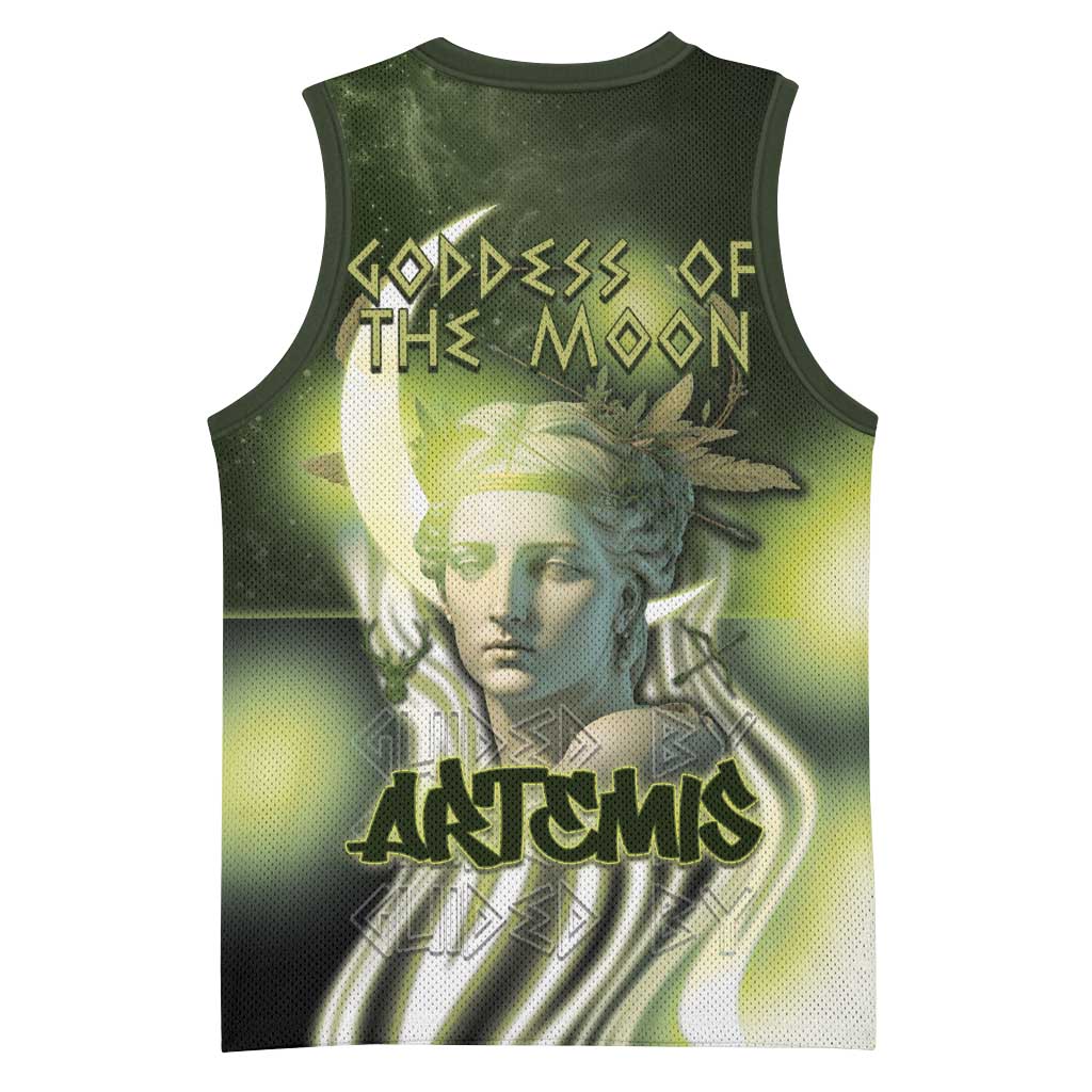 Ancient Greek Artemis Basketball Jersey Goddess Of The Moon - Wonder Print Shop