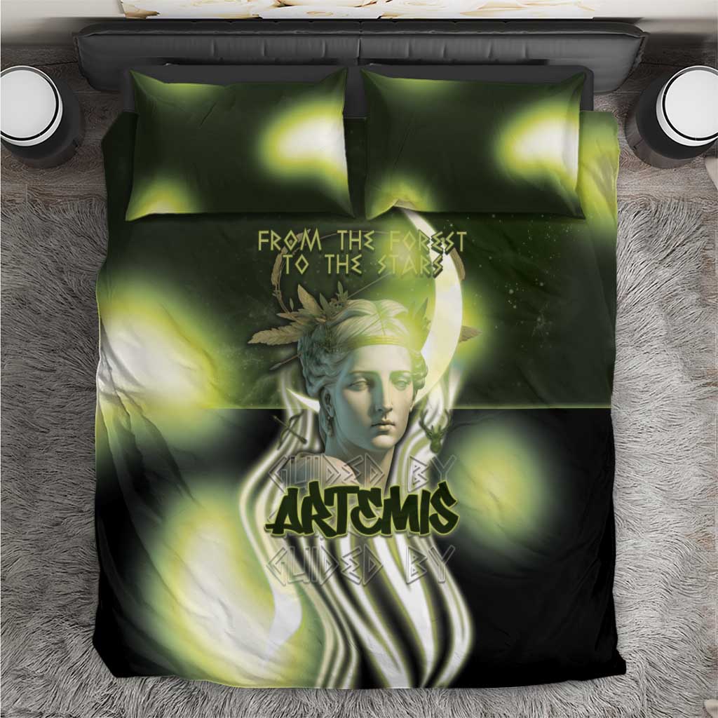 Ancient Greek Artemis Bedding Set Goddess Of The Moon - Wonder Print Shop