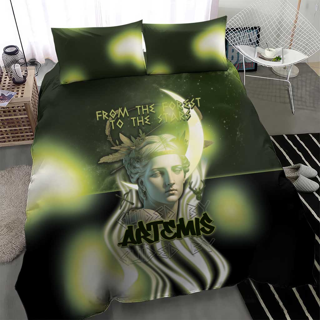 Ancient Greek Artemis Bedding Set Goddess Of The Moon - Wonder Print Shop