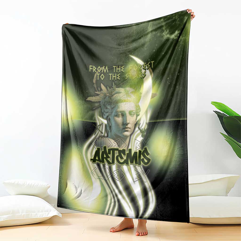 Ancient Greek Artemis Blanket Goddess Of The Moon - Wonder Print Shop