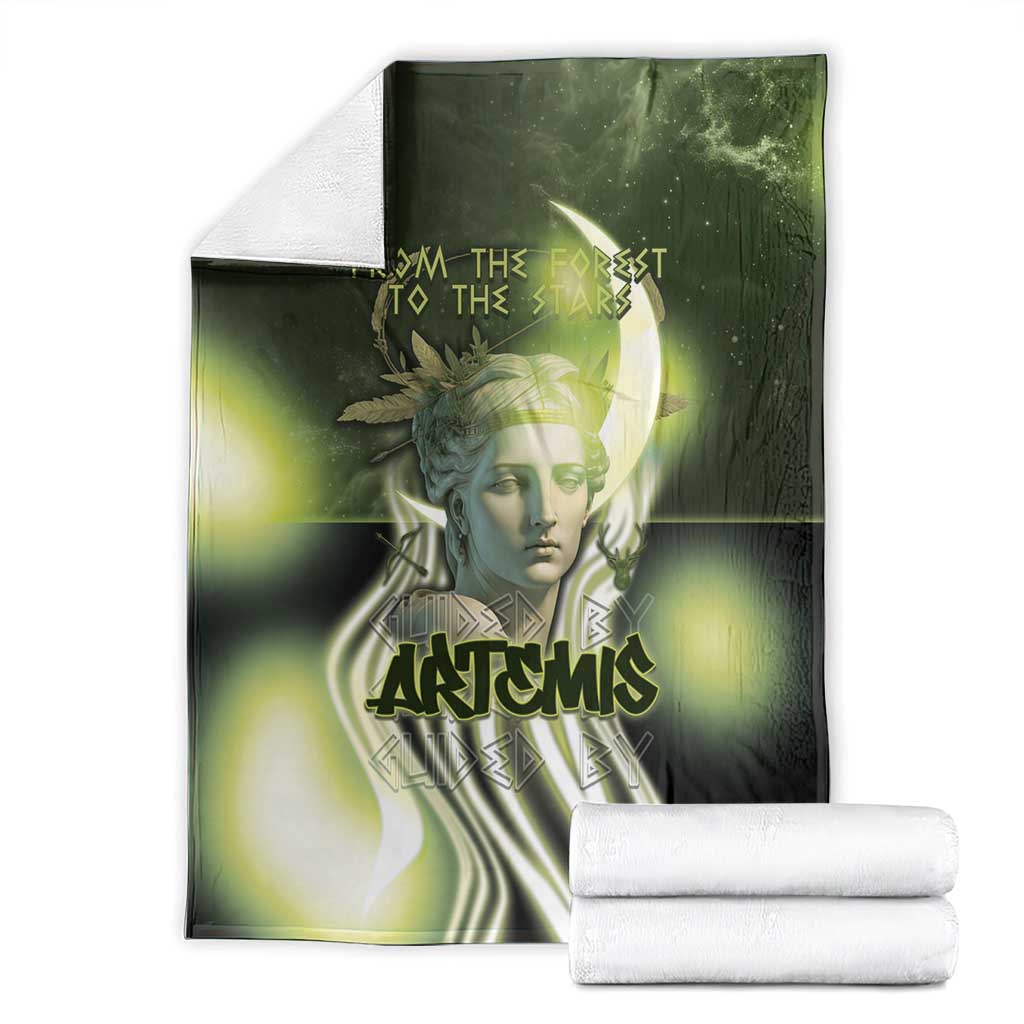 Ancient Greek Artemis Blanket Goddess Of The Moon - Wonder Print Shop