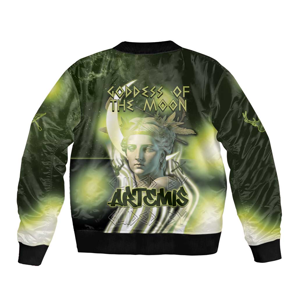 Ancient Greek Artemis Bomber Jacket Goddess Of The Moon - Wonder Print Shop