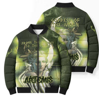 Ancient Greek Artemis Bomber Puffer Jacket Goddess Of The Moon - Wonder Print Shop