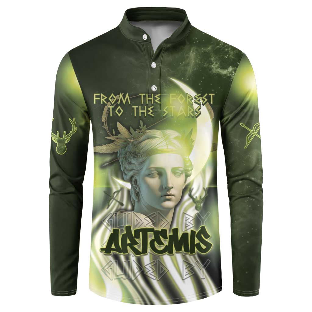 Ancient Greek Artemis Button Sweatshirt Goddess Of The Moon - Wonder Print Shop