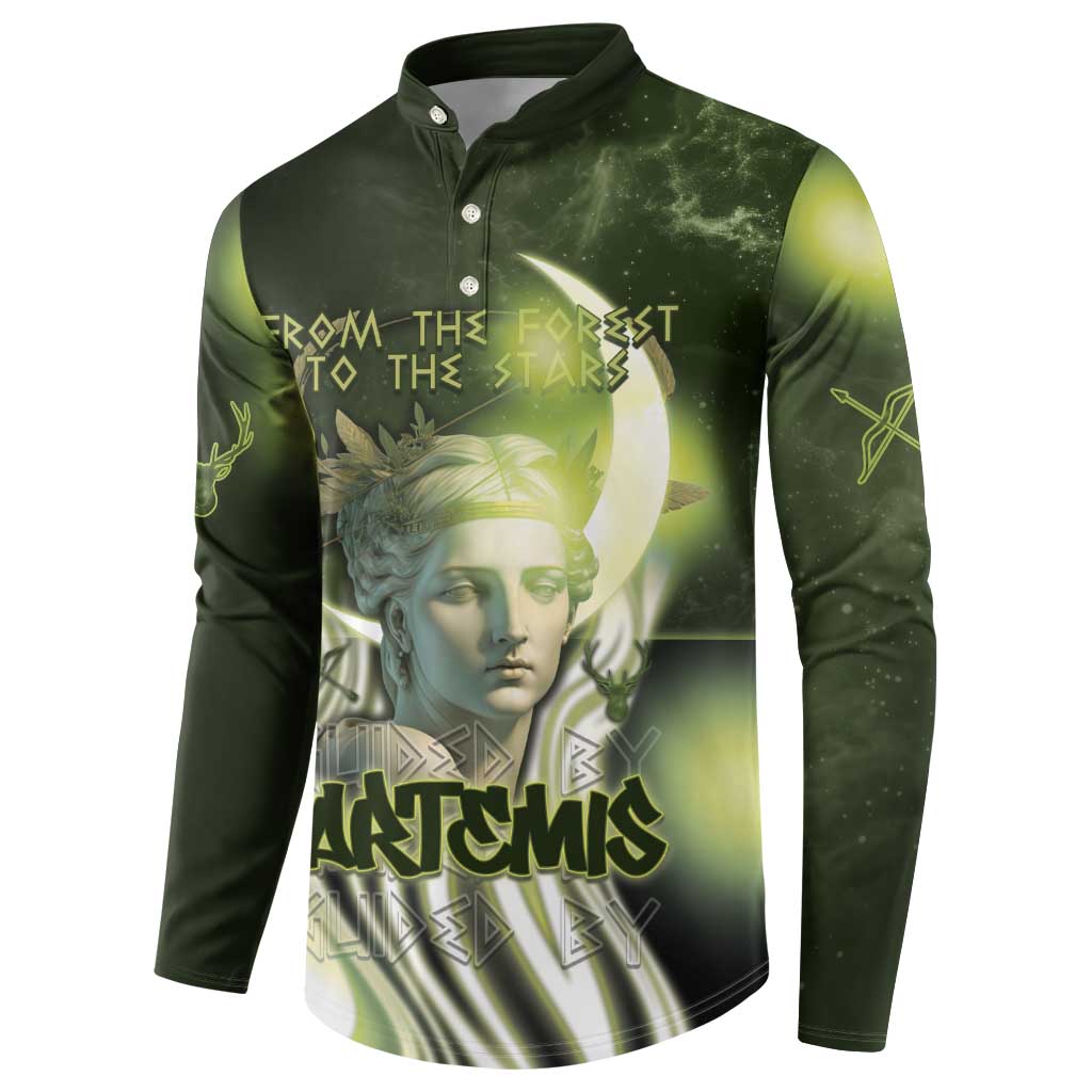 Ancient Greek Artemis Button Sweatshirt Goddess Of The Moon - Wonder Print Shop