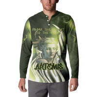 Ancient Greek Artemis Button Sweatshirt Goddess Of The Moon - Wonder Print Shop