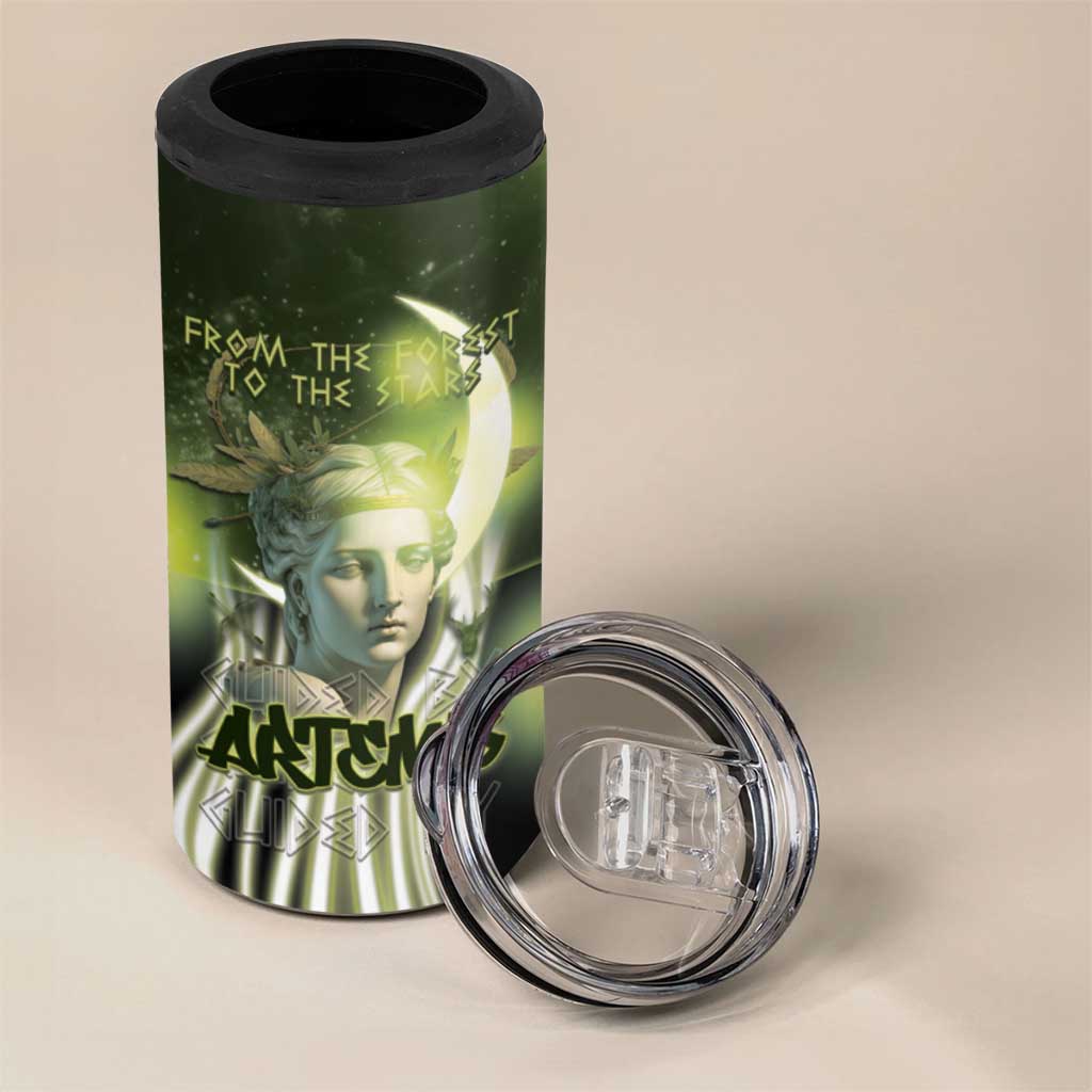 Ancient Greek Artemis 4 in 1 Can Cooler Tumbler Goddess Of The Moon - Wonder Print Shop