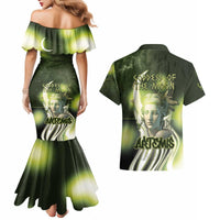 Ancient Greek Artemis Couples Matching Mermaid Dress and Hawaiian Shirt Goddess Of The Moon - Wonder Print Shop