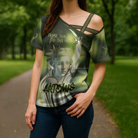 Ancient Greek Artemis Cross Shoulder Shirt Goddess Of The Moon - Wonder Print Shop