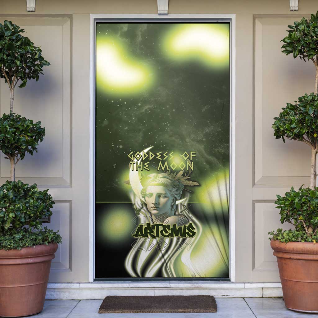 Ancient Greek Artemis Door Cover Goddess Of The Moon - Wonder Print Shop