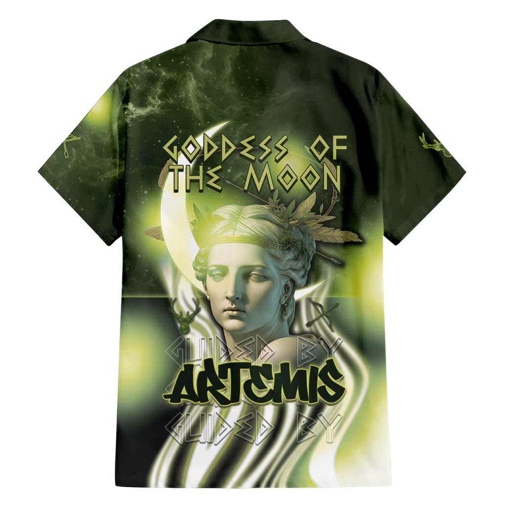 Ancient Greek Artemis Family Matching Long Sleeve Bodycon Dress and Hawaiian Shirt Goddess Of The Moon - Wonder Print Shop
